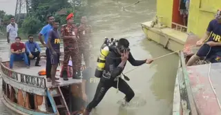তুরাগ নদীতে গণঅভ্যুত্থানে নিহত হৃদয়ের মরদেহের সন্ধানে অভিযান